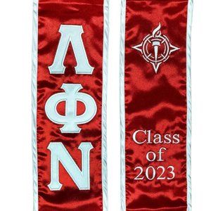 Lambda Phi Nu class of 2025 Graduation Stole Sash
